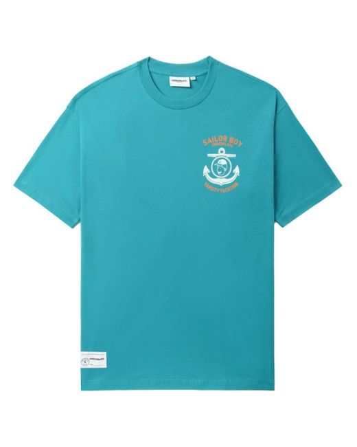 T-shirt con stampa di Chocoolate in Blue da Uomo
