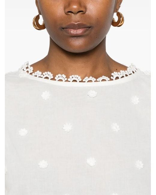 Farm Rio White Ricamino Blouse