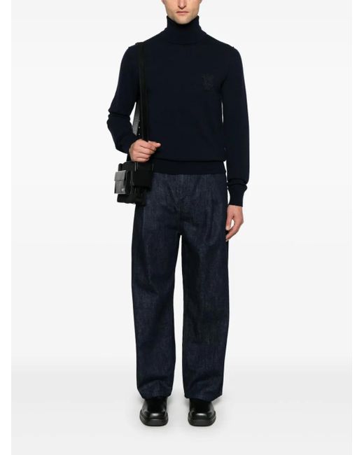 Dolce & Gabbana Black Logo-Patch Sweater for men
