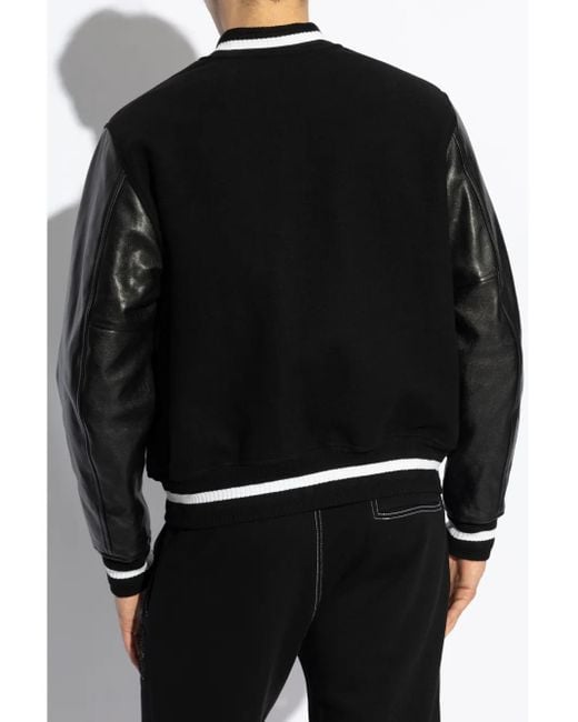 Givenchy Jassen ,Zwart ,Wol 4G Varsity Jacket in het Black voor heren