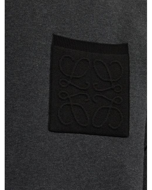 Loewe Pullover Mit Anagram-Patch in Black für Herren