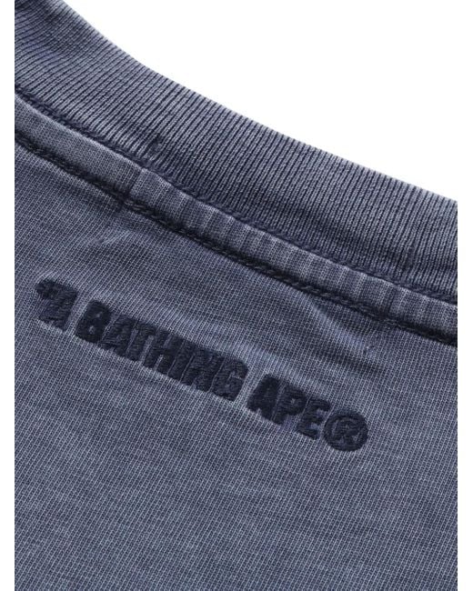 A Bathing Ape Blue Washed T-Shirt for men