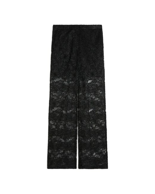 Sportmax Black Floral Pants