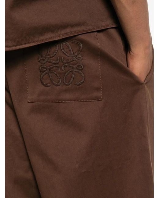 Loewe Brown Paula's Ibiza Cotton Drawstring Trousers for men