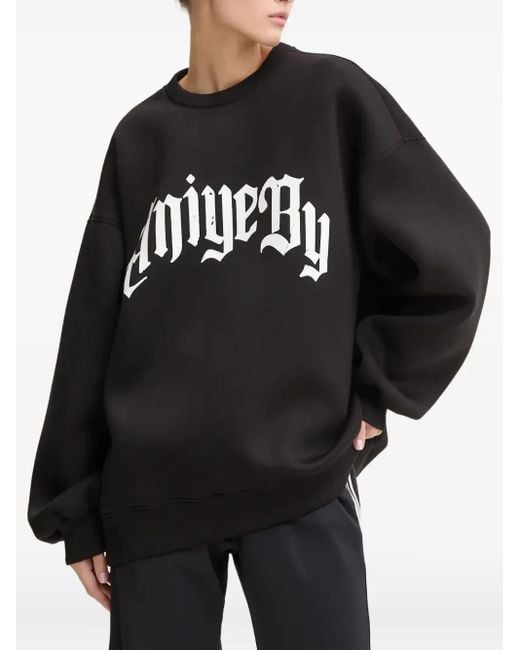 Sudadera con logo estampado Aniye By de color Black