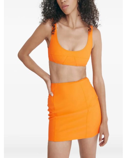 Matthew Bruch Orange Scuba Seamed Top