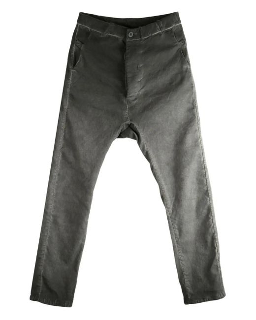 Boris Bidjan Saberi Gray Faded Drop-Crotch Trousers for men