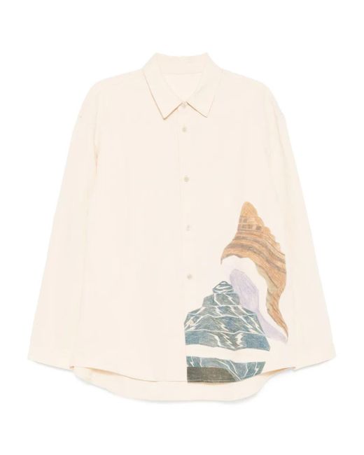 CROQUIS White Graphic-Printed Shirt for men