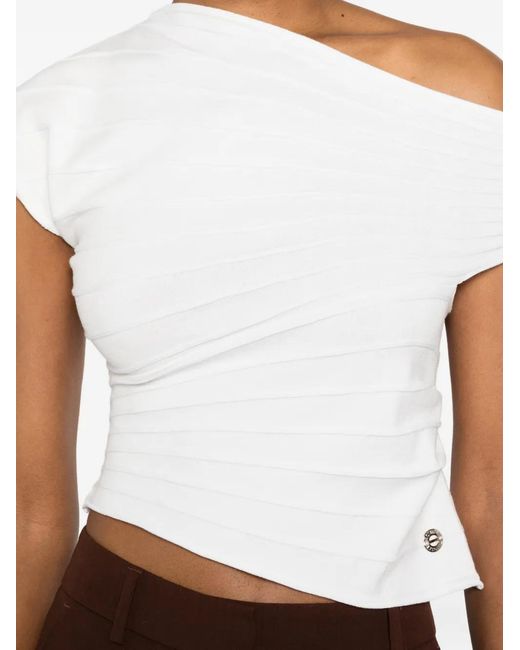 Twinset White Draped Top