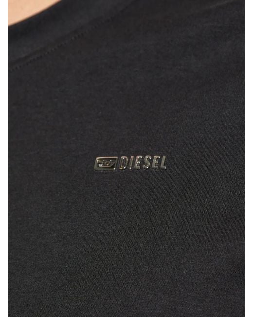 DIESEL Gray Miegor Long-Sleeve Logo T-Shirt for men