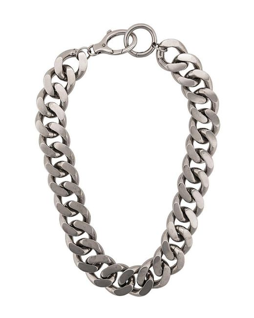 Balenciaga Metallic Thick Chain Necklace for men
