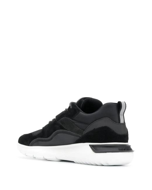 Hogan Black Suede Panel Sneakers for men