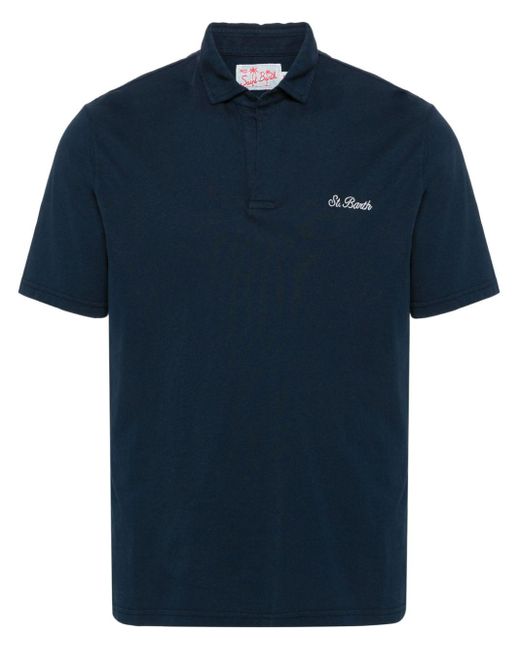 Mc2 Saint Barth Blue Brighton Cotton Polo Shirt for men
