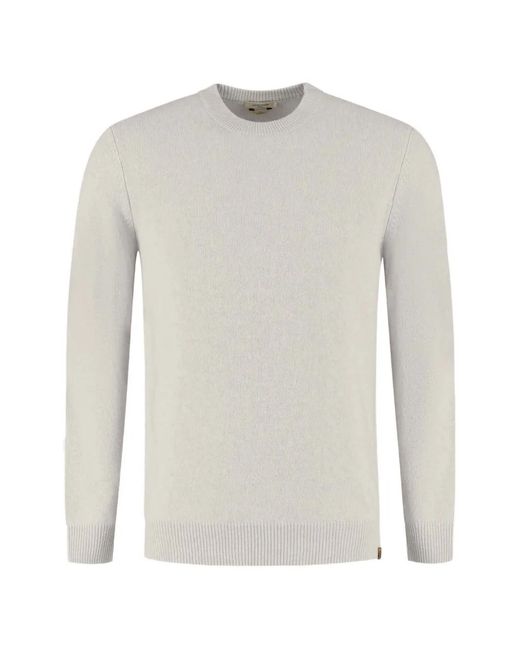 Jacob Cohen White Logo-Patch Ribbed-Trim Sweater for men