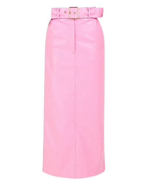 ROWEN ROSE Women's Pink Belted Skirt