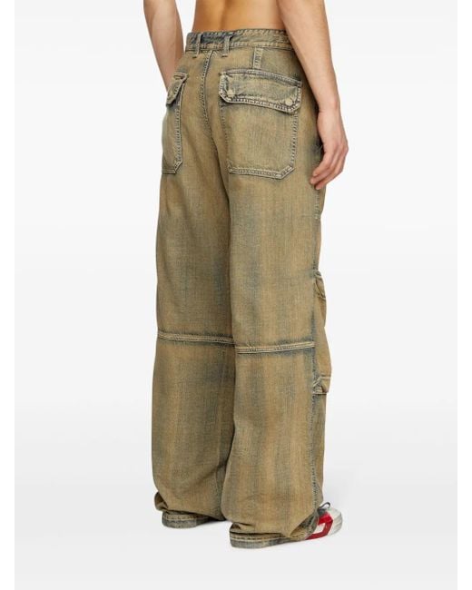 Jeans D-Shift A Gamba Ampia di DIESEL in Natural