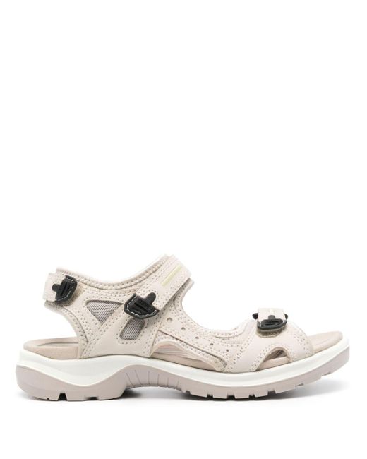 Ecco White Offroad Touch-strap Sandals