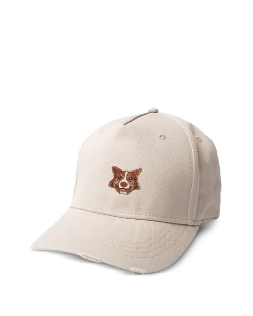 PELO FOUNDATION Natural Embroidered-Dog Baseball Cap for men