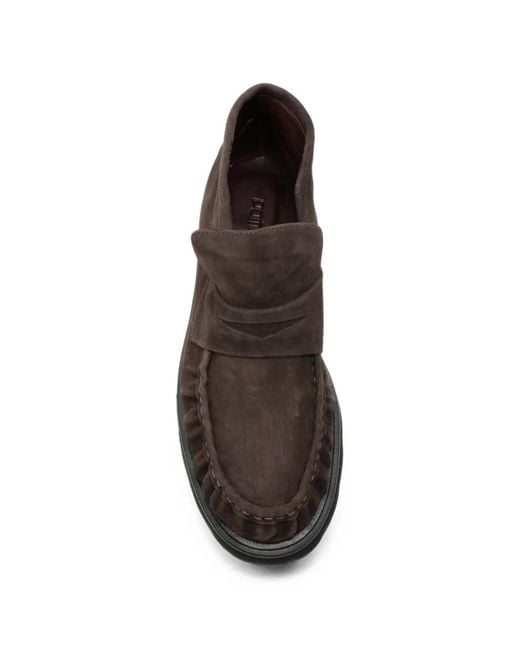 Pomme D ́Or Black Suede Penny-Slot Boots