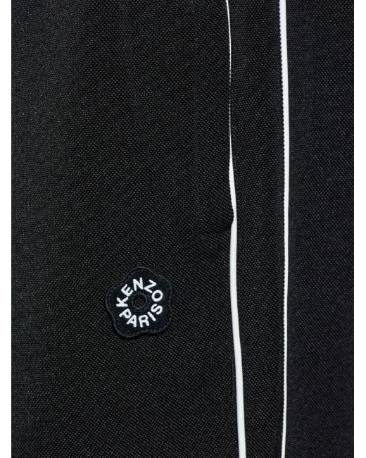 KENZO Blue Logo-Patch Track Pants for men