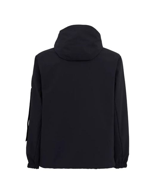 OUTHERE Blue Logo-Patch Hooded Jacket for men