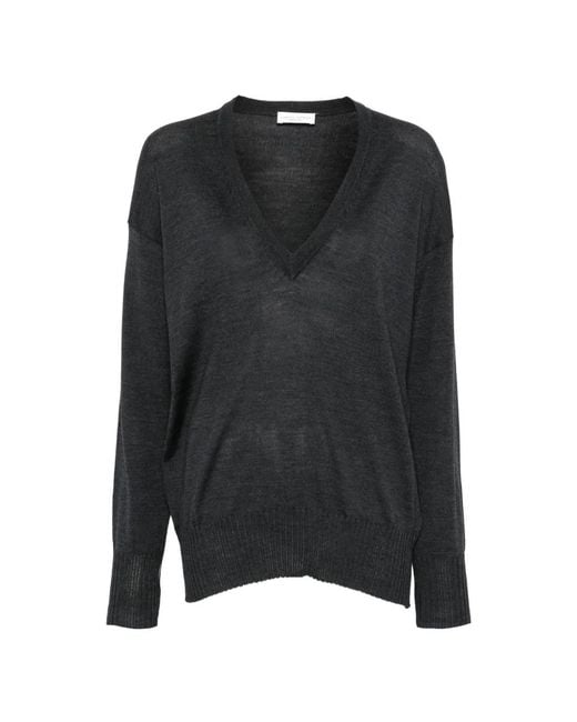 Roberto Collina Black V-Neck Sweater
