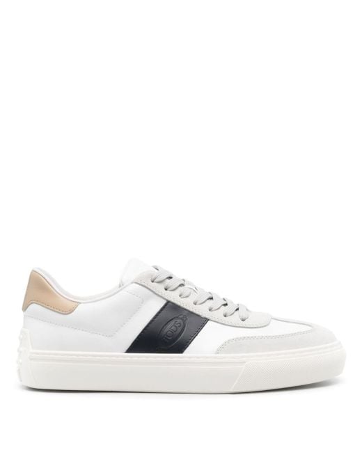 Tod's White Calfskin Leather Sneakers for men