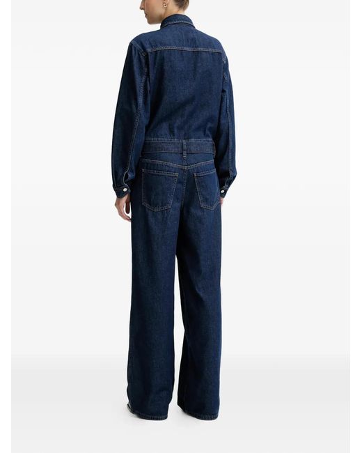 Marc O' Polo Blue Button-Up Jumpsuit