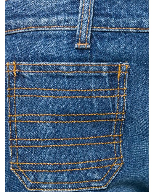 Philosophy Di Lorenzo Serafini Blue Cropped Flare Jeans
