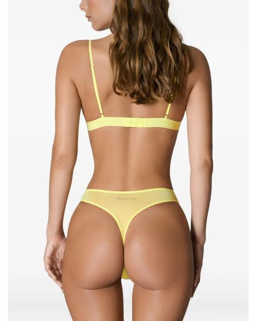 Maison Close Yellow Double Sens Sheer Triangle Bra