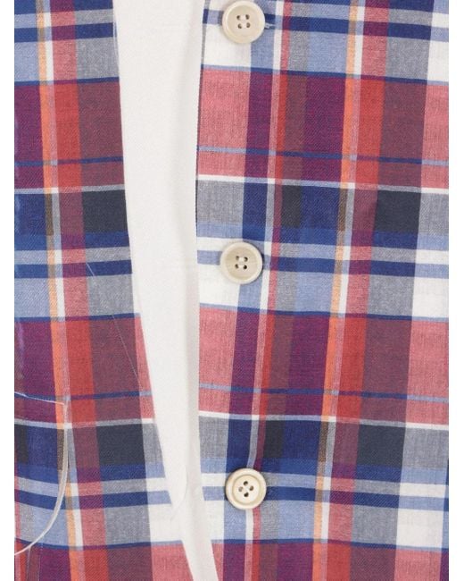 Comme des Garçons Red Checked Blazer for men