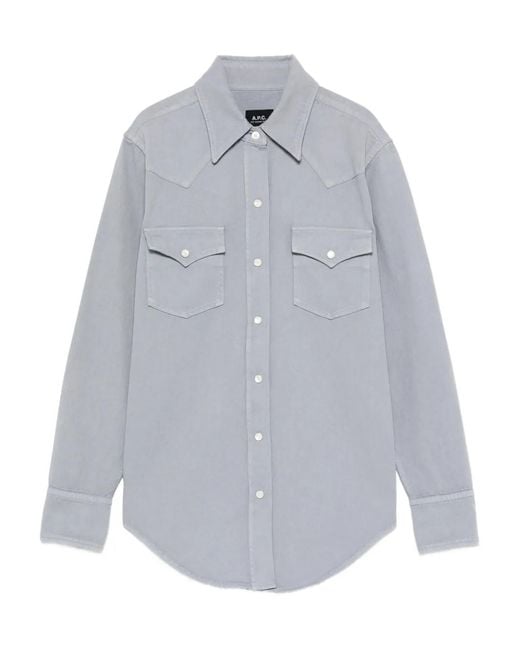 A.P.C. Gray Chemise Western