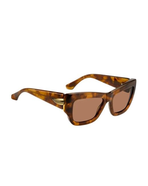 Etro Brown Tortoiseshell Rectangle-Frame Sunglasses