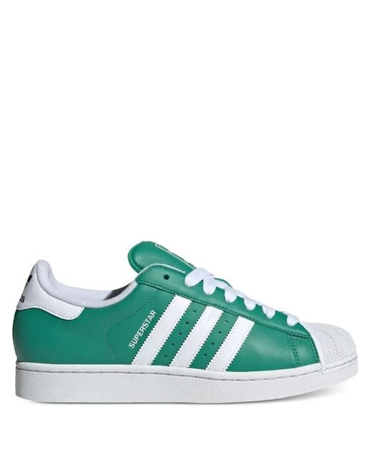 Adidas Green Superstar Ii Stripes Sneakers for men