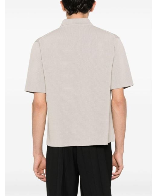 Jil Sander White Neutral Knitted Polo Shirt for men