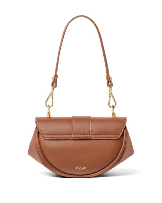 Versace Brown Small Virtus Shoulder Bag