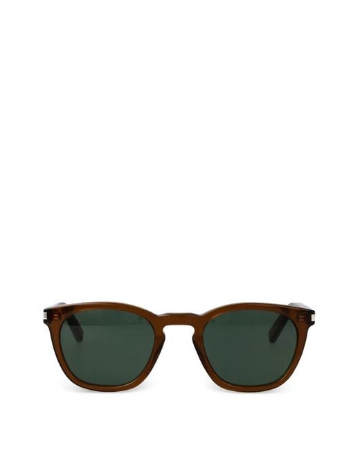 Saint Laurent Green Sl 28 Square-Frame Sunglasses for men