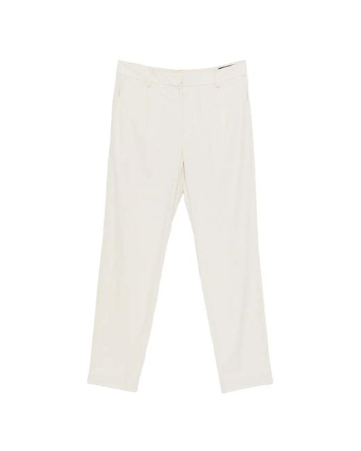 K-Way White Ailty Pleated Trousers for men