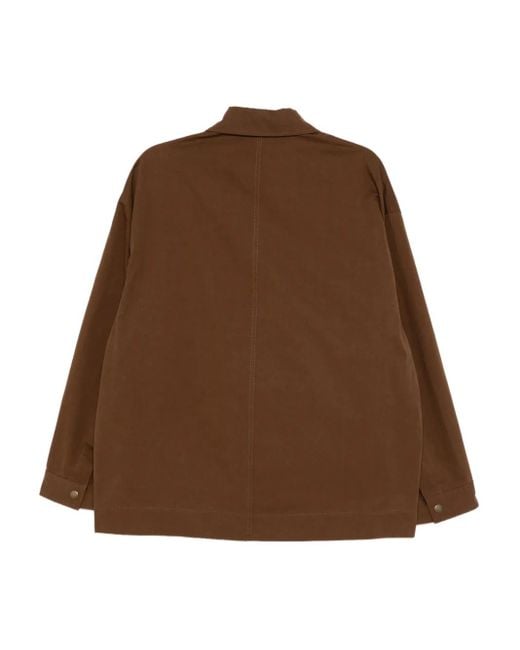 CROQUIS Brown Cotton Tie-Fastening Jacket for men