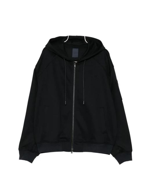 Juun.J Black Zip-Up Raglan-Sleeve Hoodie for men