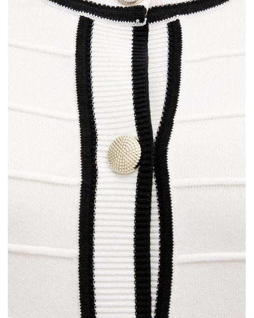 Morgan White Buttoned Cardigan