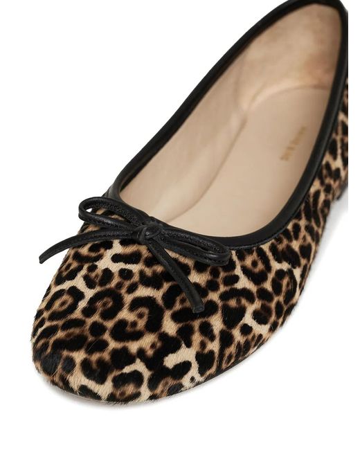 Anine Bing Brown Jamie Leopard-Patterm Flats