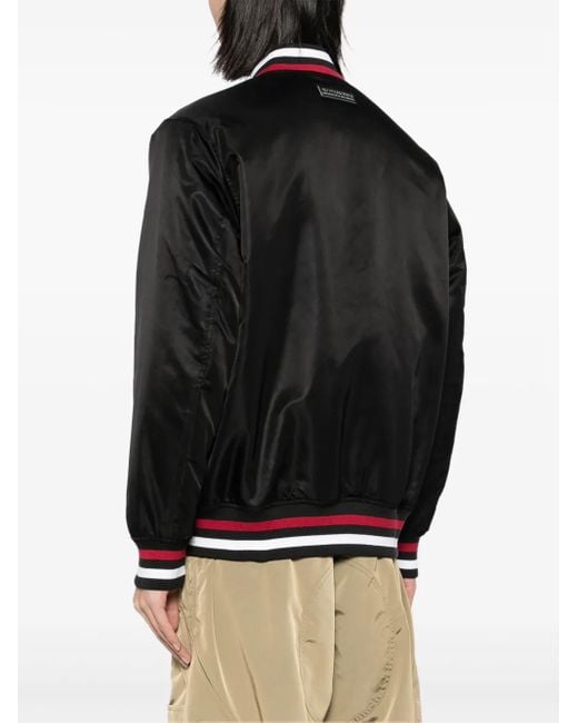 Aape By A Bathing Ape Black Logo-Patch Bomber Jacket for men