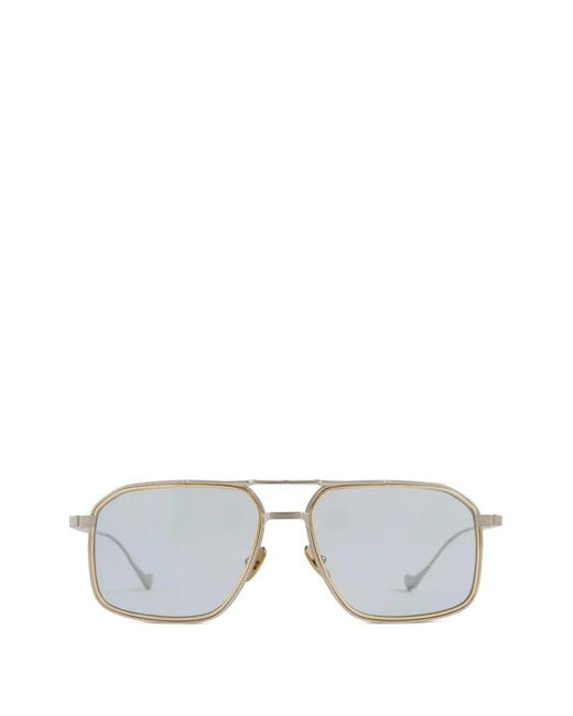 Cutler & Gross White Lunettes De Vue À Monture Pilote for men