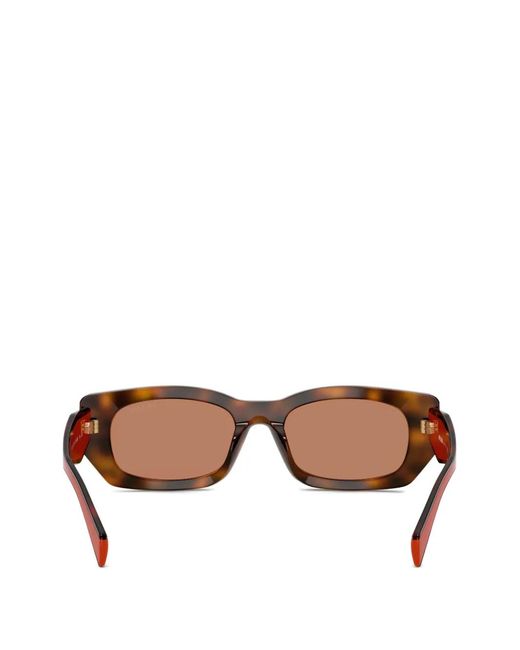 Prada Pink Geometric-Frame Sunglasses