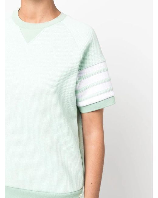 Thom Browne Green 4-Bar Stripe T-Shirt