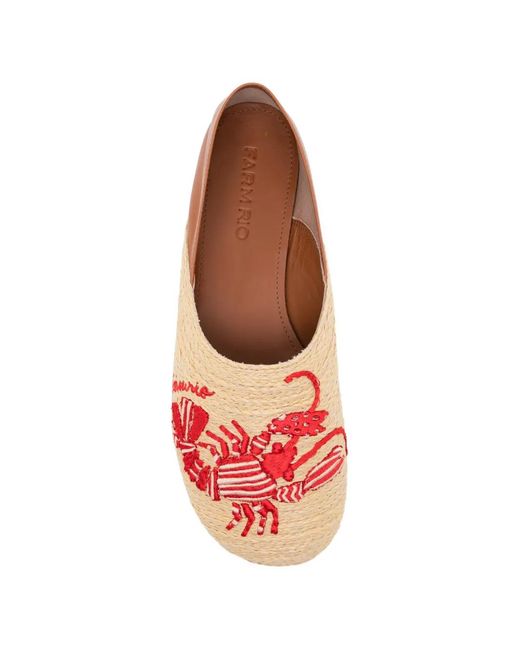 Farm Rio Pink Raffia Pumps