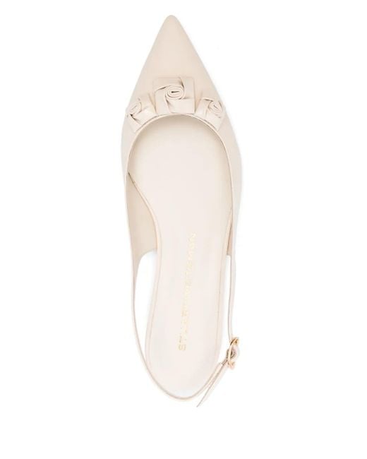 Stuart Weitzman Natural Leather Flats