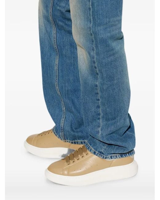 McQueen Natural Oversized Leather Sneakers for men