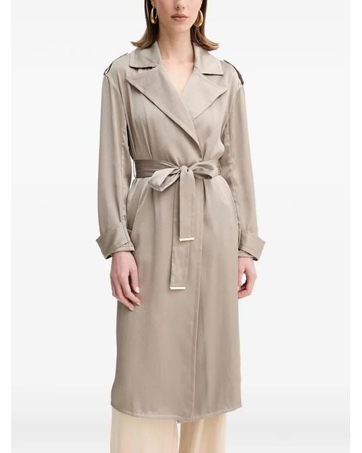 Marciano Natural Belted notched-lapels trench